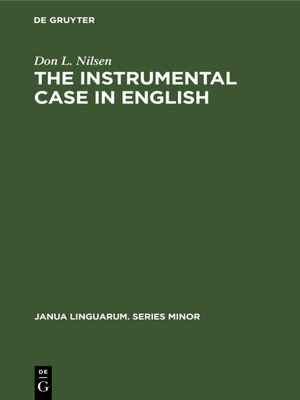 cover image of The Instrumental Case in English